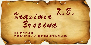 Krasimir Brstina vizit kartica